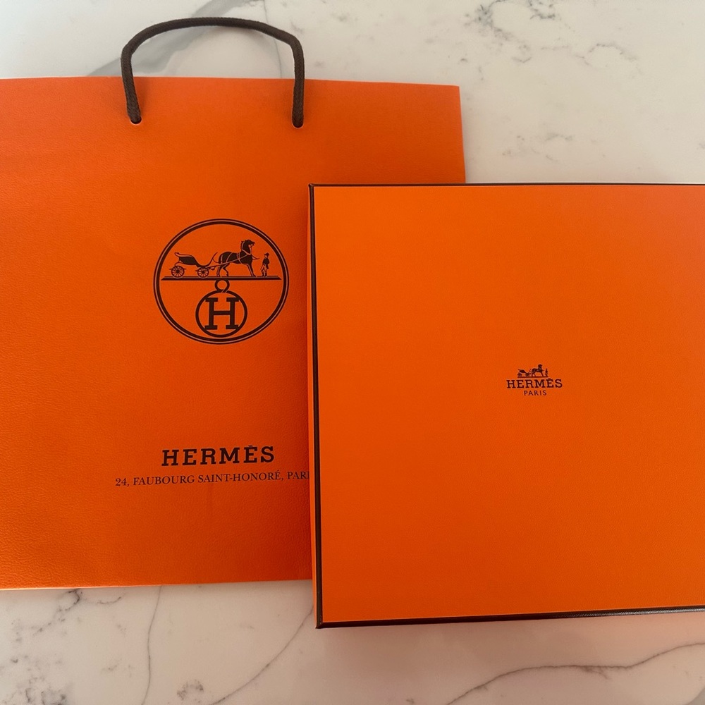 Never used/worn Hermes Chevaloscope Neon scarf. 100% silk. - Picture 10 of 10